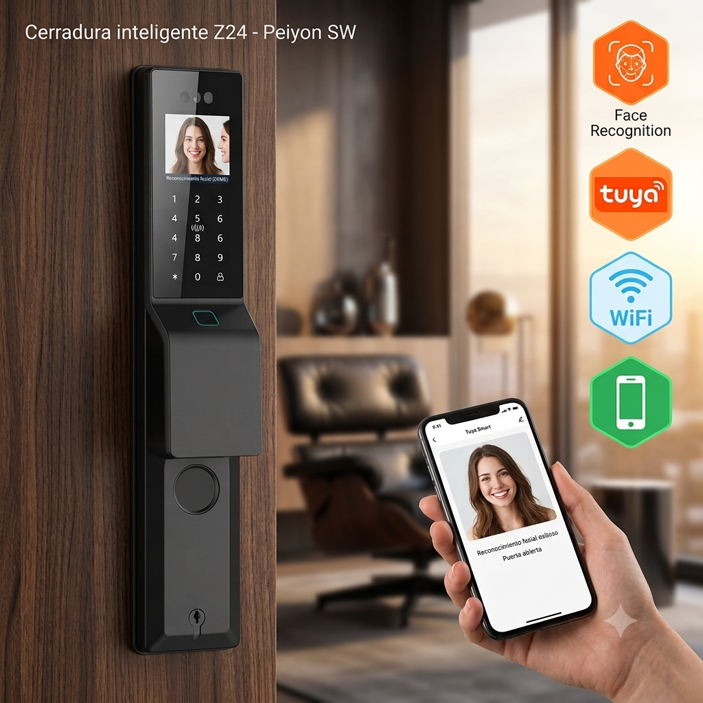 Cerradura PeiyonSW Z24 - Reconocimiento Facial/Palma - Imagen 5