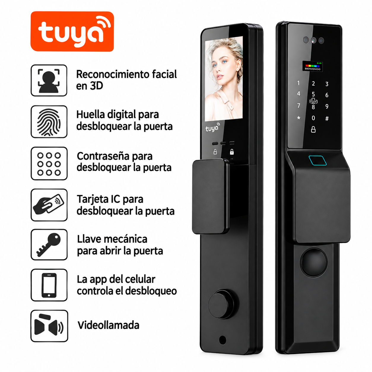 Cerradura PeiyonSW Z24 - Reconocimiento Facial/Palma